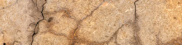 Старый Бетонный Цемент Трещинами Природными Разрушениями Времени Погодных Условий — стоковое фото