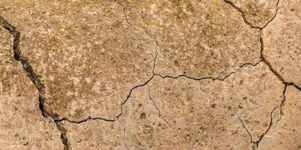 Gammal Betongcement Med Sprickor Och Naturlig Förstörelse Från Tid Och — Stockfoto