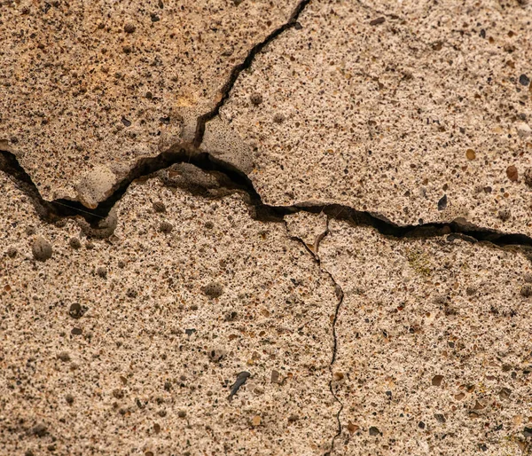 Cemento Hormigón Viejo Con Grietas Destrucción Natural Del Tiempo Las — Foto de Stock