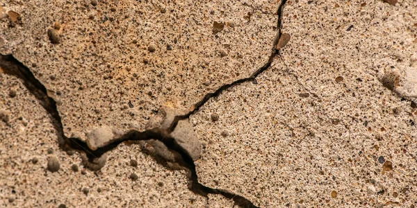 Cemento Hormigón Viejo Con Grietas Destrucción Natural Del Tiempo Las — Foto de Stock