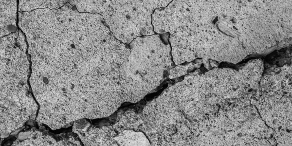 High Resolution Old Concrete Cement Cracks Natural Destruction Time Weather — Stock Photo, Image