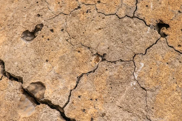 Högupplöst Gammal Betongcement Med Sprickor Och Naturlig Förstörelse Från Tid — Stockfoto