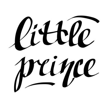 Beyaz arkaplanda izole edilmiş el çizimi ile vektör illüstrasyonu. Küçük prens..