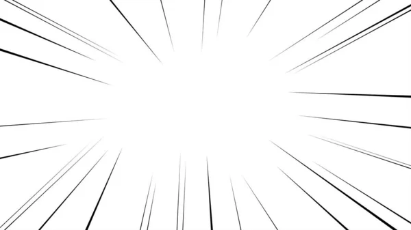 Abstrakte Comic Flash Explosion Radiale Linien Auf Weißem Hintergrund Vector — Stockvektor