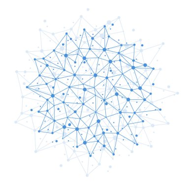 Dikişsiz bağlı noktalar ve çizgiler desen 