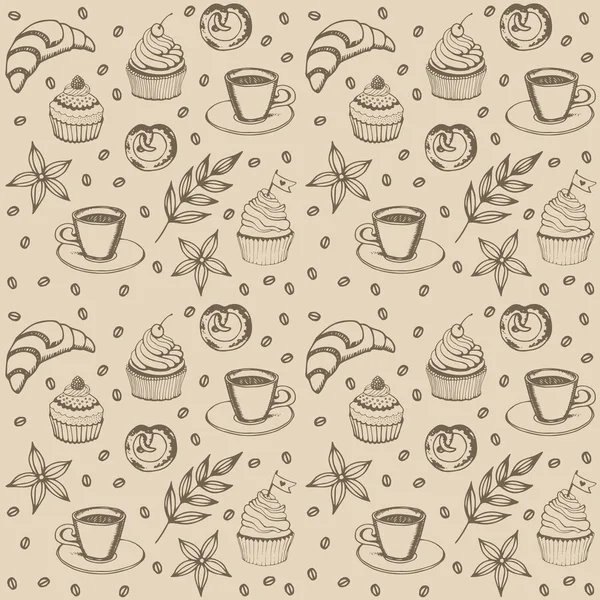 Bakery seamless pattern — Stock Vector