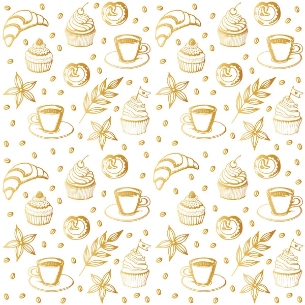 Bakery seamless pattern — Stock Vector