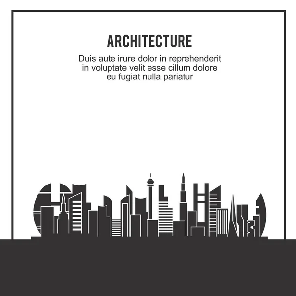 Arkitektur byggnader tema — Stock vektor