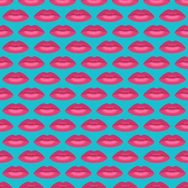 Pink Kisses pattern — Stock Vector