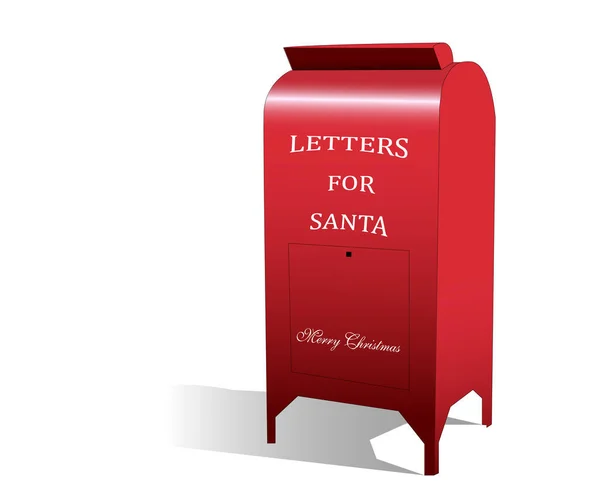 老鼠给圣诞老人写了一封信，信箱 — 图库矢量图片#