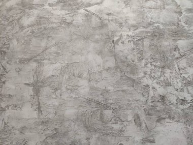 Gri renkli dekoratif alçı, beton duvar