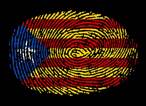 Каталонские Отпечатки Пальцев Чёрном Фоне — стоковое фото