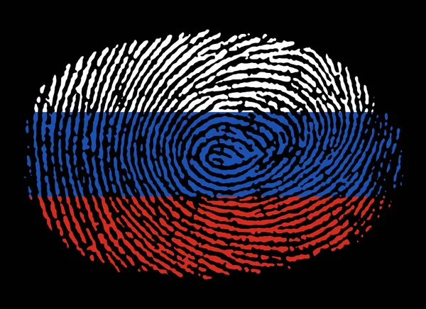 Русский Отпечаток Пальца Черном Фоне — стоковое фото