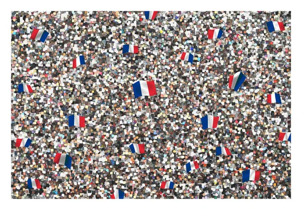 stock image French fans illustration at the stadium or in the square