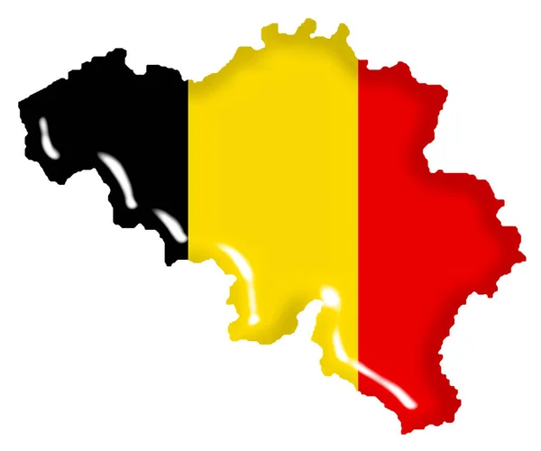 Βελγική Σημαία Στα Σύνορα Κράτους — Φωτογραφία Αρχείου