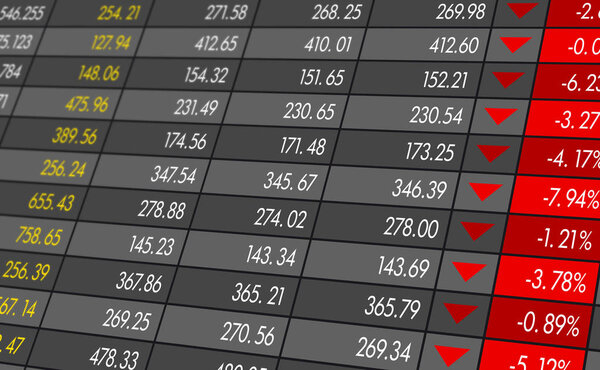 Высоко падающие фондовые индексы
