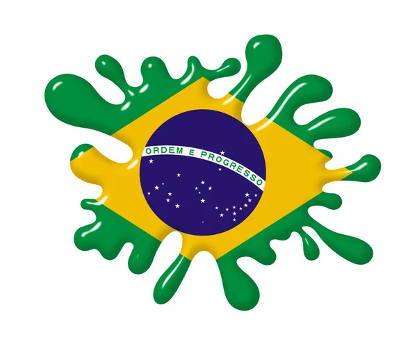 Brasilianische Flagge Auf Siegellack — Stockfoto