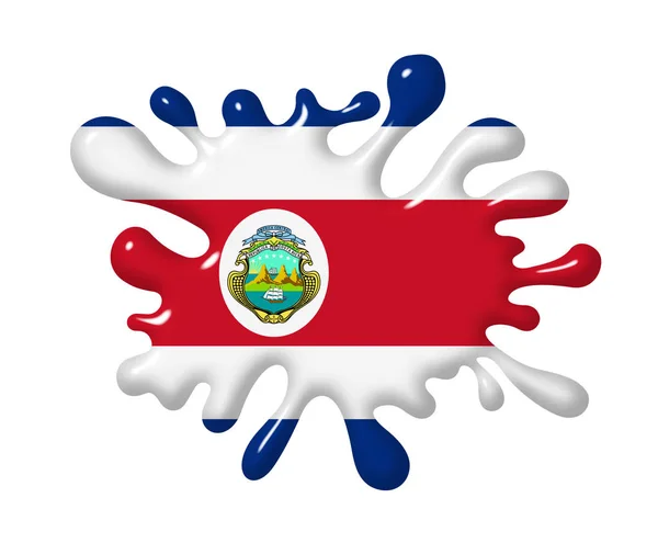 Mühürleme Balmumunda Kosta Rika Bayrağı — Stok fotoğraf