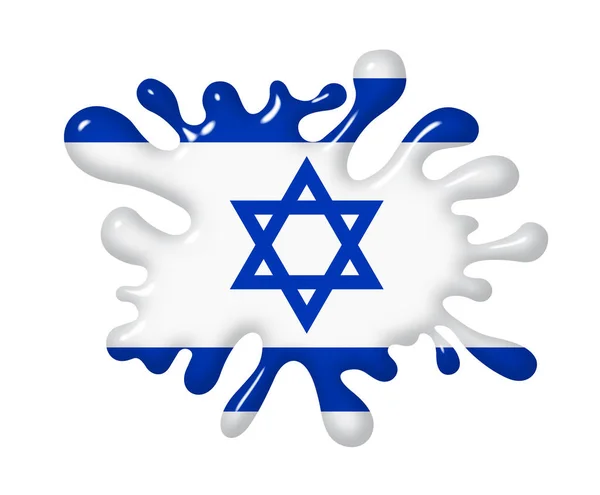 Drapeau Israélien Sur Cire Étanchéité — Photo