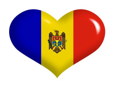 Moldova bayrağı kalpte