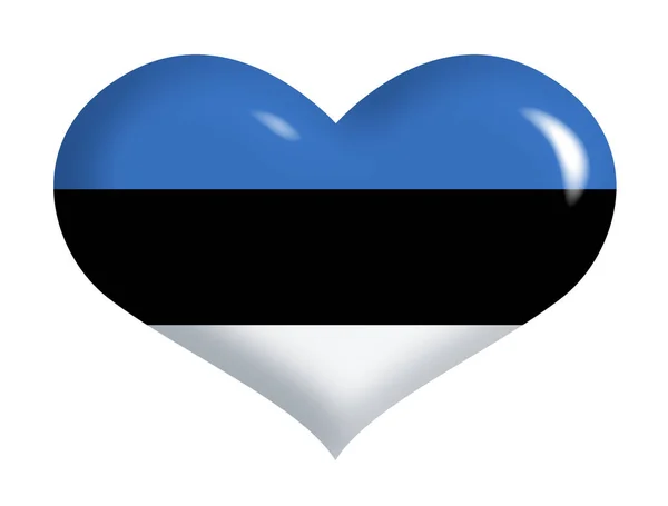 Estland Flagge Herzen — Stockfoto