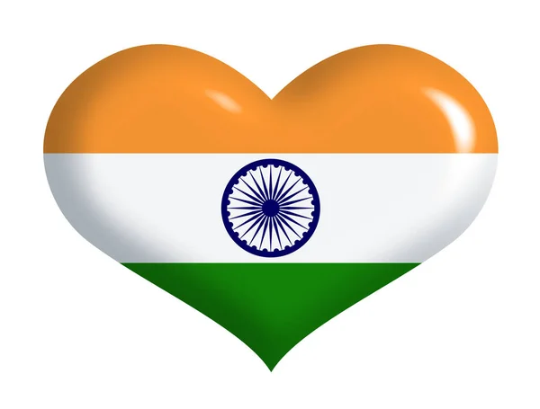 Індійський Прапор Серці — стокове фото