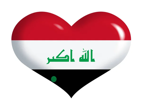 Irakische Flagge Herzen — Stockfoto