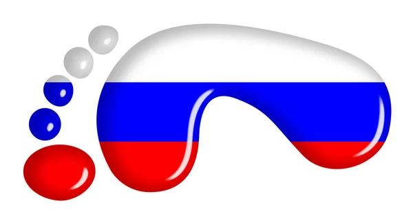 발자국 러시아 — 스톡 사진