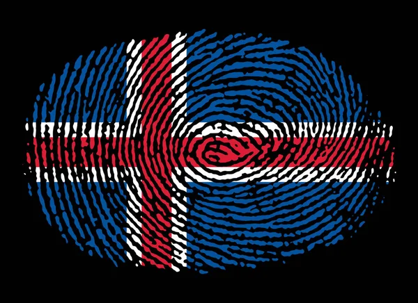 Icelandic Fingerprint Black Background — 스톡 사진