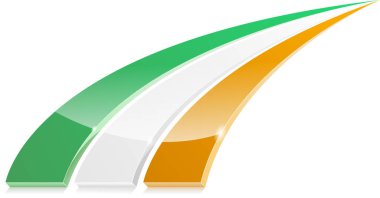 Beyaz arka planda İrlanda logosu
