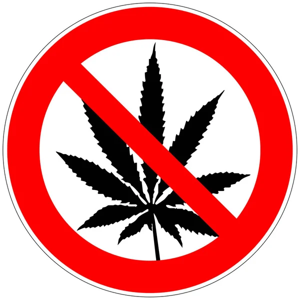 Sign Prohibiting Use Cannabis — Stock Photo, Image