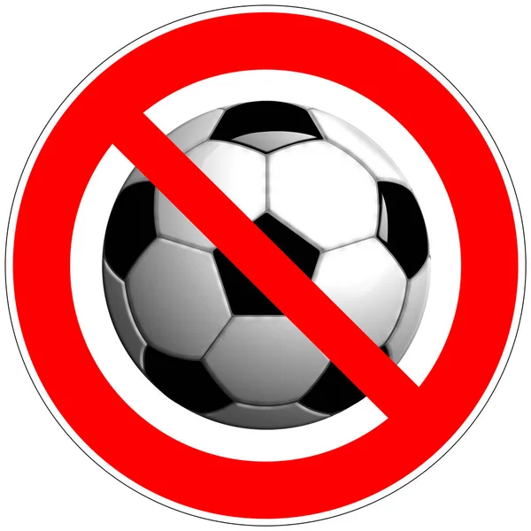 Proibição Jogar Futebol — Fotografia de Stock