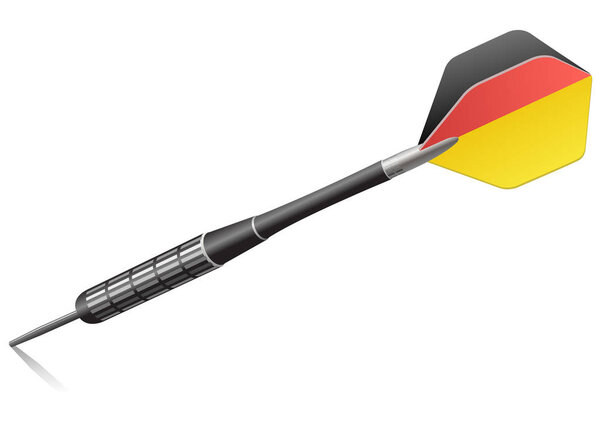 German dart on a white background