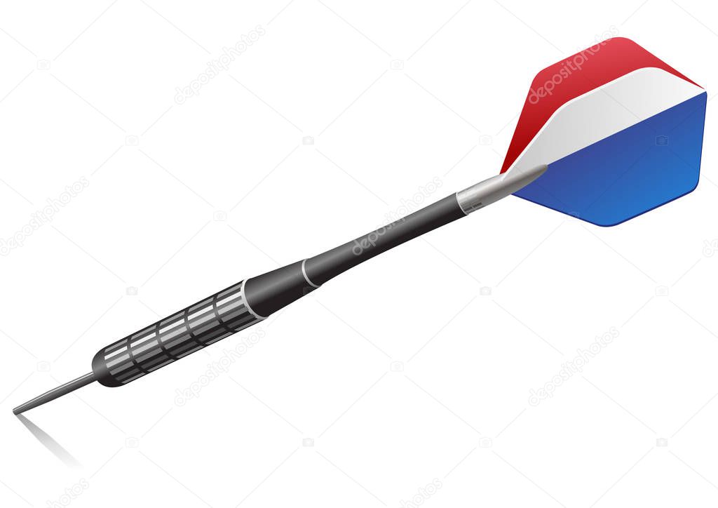 Dutch dart on a white background