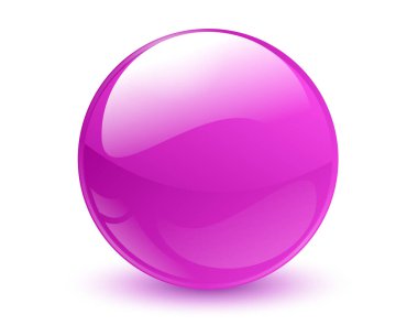 Beyaz arkaplanda Fuchsia küresi