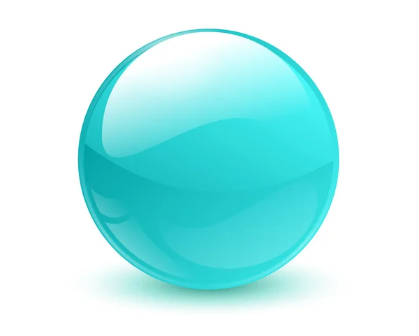 Esfera Azul Sobre Fundo Branco — Fotografia de Stock