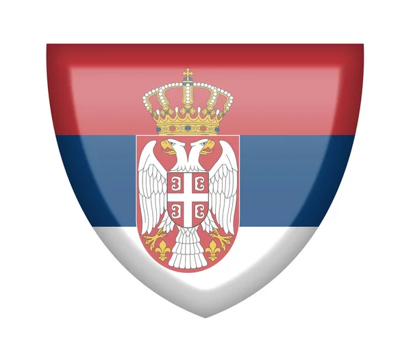 바탕에 세르비아 국기를 — 스톡 사진