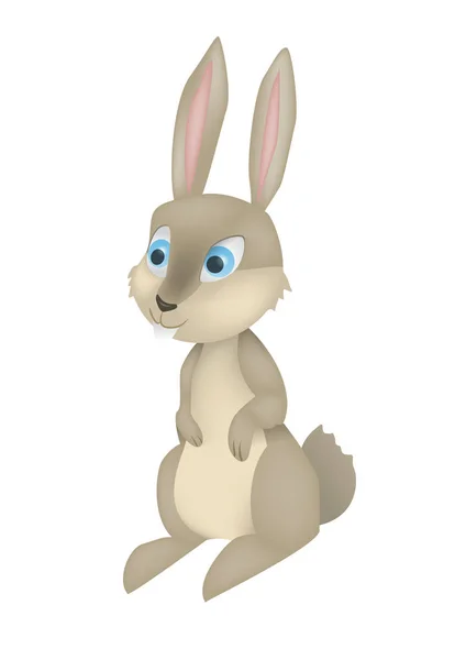 Rabbit on hind legs. — Stock Vector