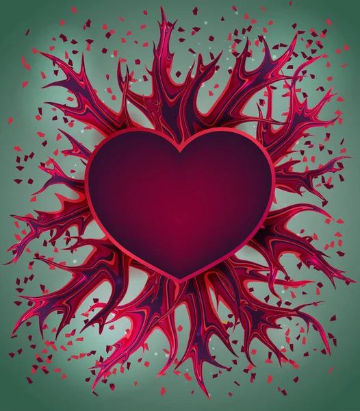 Fondo abstracto con corazón. — Vector de stock