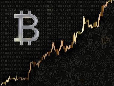 Fiyat artış bitcoin ve geleneksel para birimi.