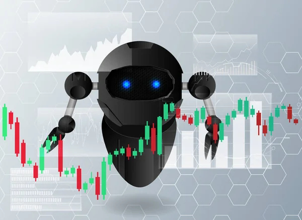 Robot hisse senedi grafiklerini analiz ediyor..