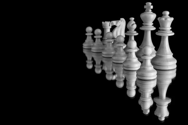 Chess photographed on a chessboard — Stock Photo, Image