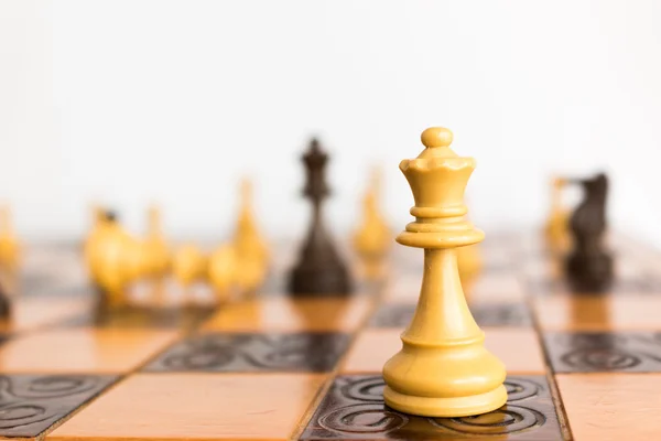 Chess photographed on a chessboard — Stock Photo, Image