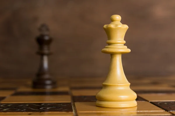 Chess photographed on a chessboard — Stock Photo, Image