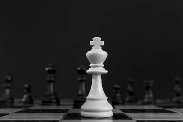 Chess photographed on a chessboard — Stock Photo, Image