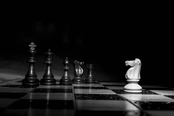 Σκάκι φωτογραφημένο σε σκακιέρα — Φωτογραφία Αρχείου