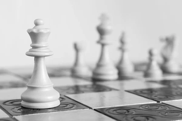 Chess photographed on a chessboard — Stock Photo, Image