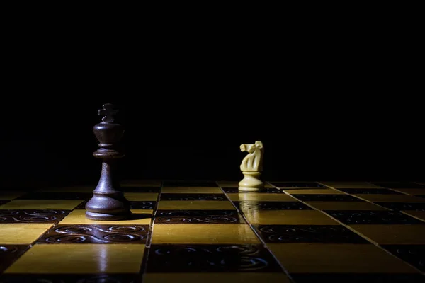 Chess photographed on a chessboard — Stock Photo, Image
