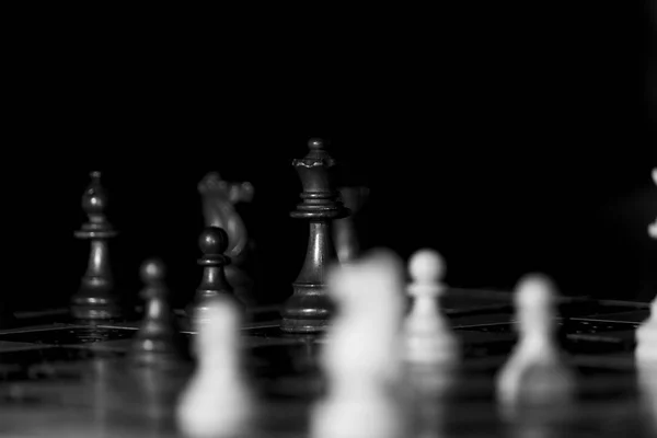 Chess photographed on a chessboard — Stock Photo, Image