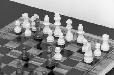 Satranç satranç tahtasında fotoğrafı